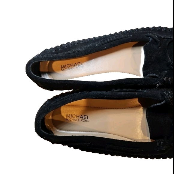 MICHAEL Michael Kors Womens Black Suede Classic Designer Everyday Moccasin 9.5 - Picture 8 of 13